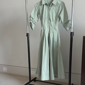 Jonathan Simkhai Sage Green Long Sleeve Dress